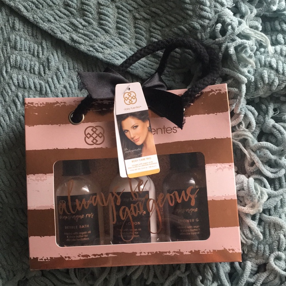 Set of three shower gel, lotion, bubble bath